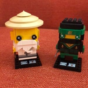 LEGO Brickheadz Ninjago Movie 41488 Master Wu and 41487 Lloyd. Set of 2.